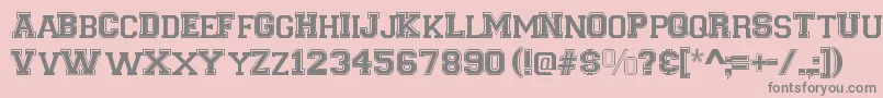 VarsityRegular Font – Gray Fonts on Pink Background