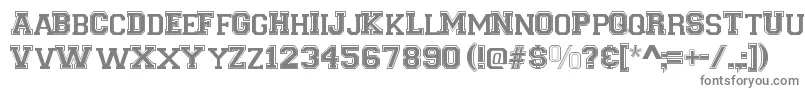 VarsityRegular Font – Gray Fonts on White Background
