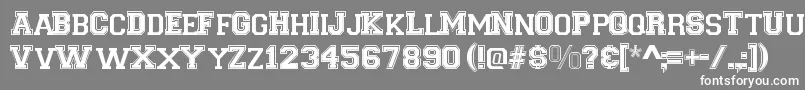 VarsityRegular Font – White Fonts on Gray Background