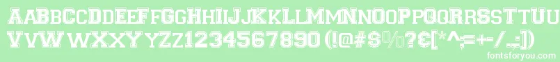 VarsityRegular Font – White Fonts on Green Background