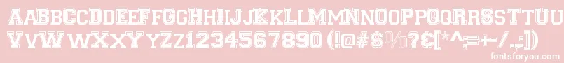 VarsityRegular Font – White Fonts on Pink Background