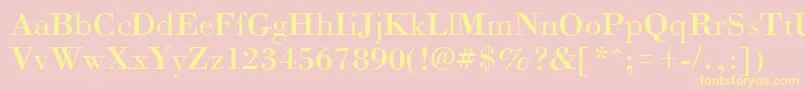 Police NecRegular – polices jaunes sur fond rose