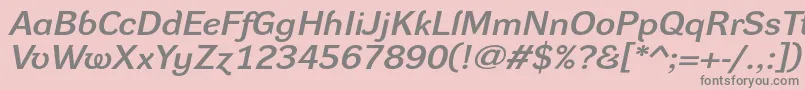 DynagroteskdxeItalic Font – Gray Fonts on Pink Background