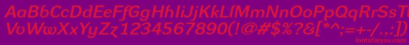 fuente DynagroteskdxeItalic – Fuentes Rojas Sobre Fondo Morado