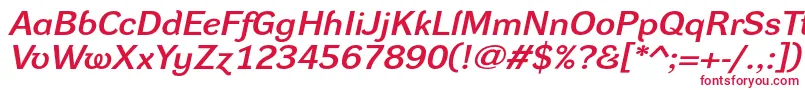 フォントDynagroteskdxeItalic – 赤い文字