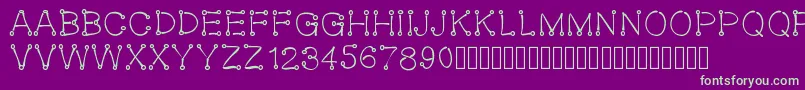 Oeillet Font – Green Fonts on Purple Background