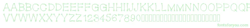 Oeillet-Schriftart – Grüne Schriften