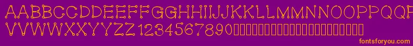 Oeillet Font – Orange Fonts on Purple Background