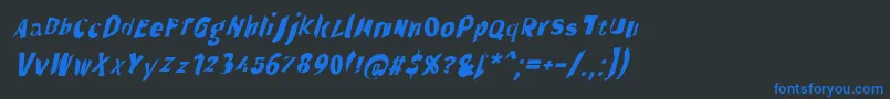Подробнее о шрифте Throughtheblacknarita Шрифт Throughtheblacknarita – синие шрифты на чёрном фоне