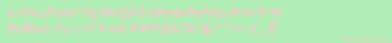 Throughtheblacknarita Font – Pink Fonts on Green Background