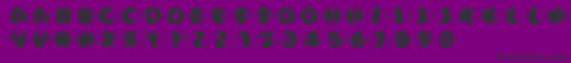 Woodcuttedcapsblackfs Font – Black Fonts on Purple Background