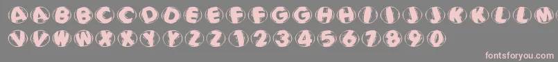 Woodcuttedcapsblackfs Font – Pink Fonts on Gray Background