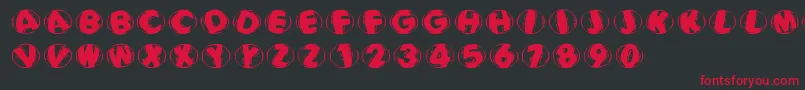Woodcuttedcapsblackfs Font – Red Fonts on Black Background