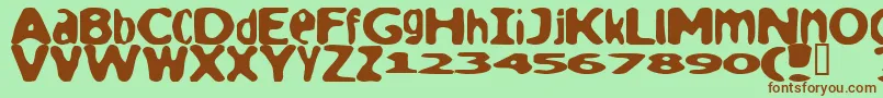 Loaf Font – Brown Fonts on Green Background