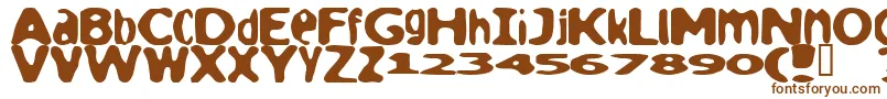Loaf-fontti – ruskeat fontit valkoisella taustalla