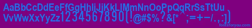 P112Semibold Font – Blue Fonts on Purple Background