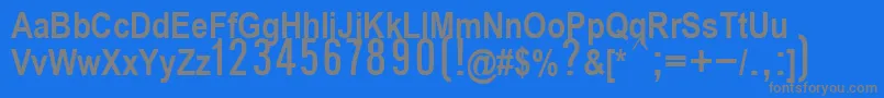 P112Semibold Font – Gray Fonts on Blue Background