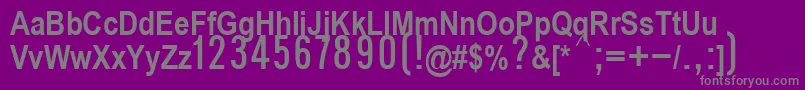 P112Semibold Font – Gray Fonts on Purple Background