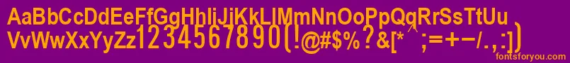 P112Semibold Font – Orange Fonts on Purple Background