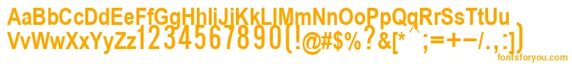 P112Semibold Font – Orange Fonts on White Background