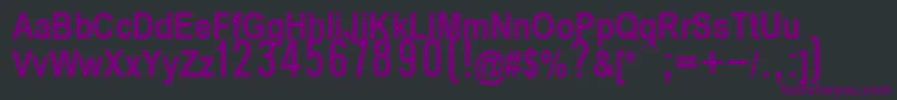 Шрифт P112Semibold – фиолетовые шрифты на чёрном фоне