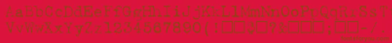 Hartin2Regular Font – Brown Fonts on Red Background