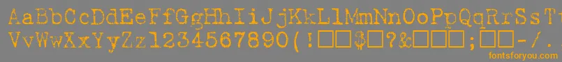 Hartin2Regular Font – Orange Fonts on Gray Background
