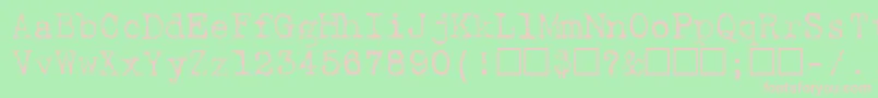 Hartin2Regular Font – Pink Fonts on Green Background