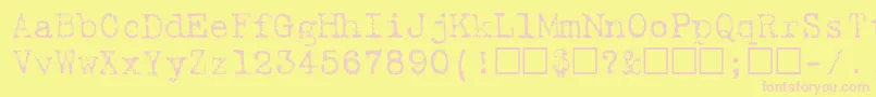 Hartin2Regular Font – Pink Fonts on Yellow Background