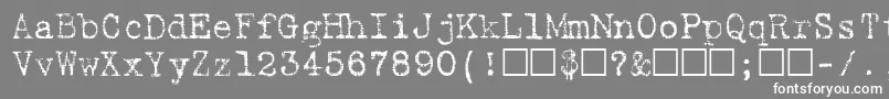 Hartin2Regular Font – White Fonts on Gray Background