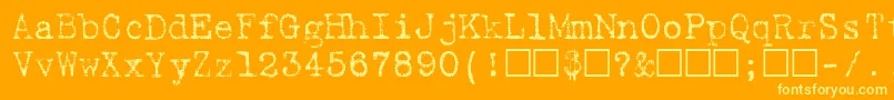 Więcej informacji o czcionce Hartin2Regular Czcionka Hartin2Regular – żółte czcionki na pomarańczowym tle
