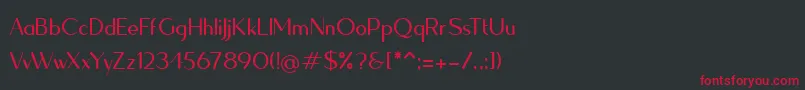 Quesha Font – Red Fonts on Black Background