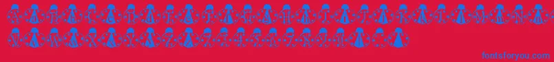 LmsLondonbugs Font – Blue Fonts on Red Background