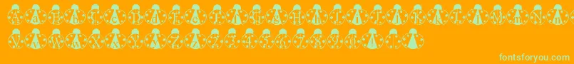 LmsLondonbugs Font – Green Fonts on Orange Background