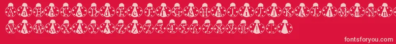 LmsLondonbugs Font – Pink Fonts on Red Background