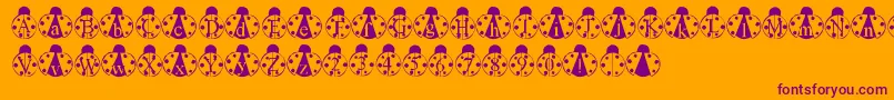 LmsLondonbugs Font – Purple Fonts on Orange Background