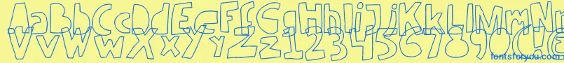 Więcej informacji o czcionce RevV2 Czcionka RevV2 – niebieskie czcionki na żółtym tle