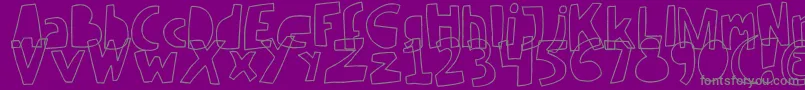 RevV2-Schriftart – Graue Schriften auf violettem Hintergrund