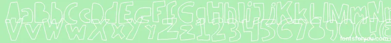 RevV2-Schriftart – Weiße Schriften auf grünem Hintergrund