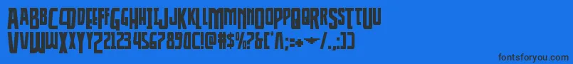 Thunderhawkdrop Font – Black Fonts on Blue Background