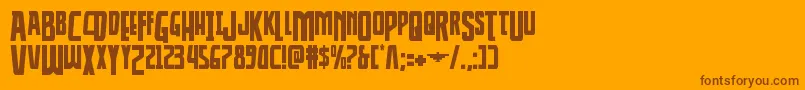 More about Thunderhawkdrop Font Thunderhawkdrop Font – Brown Fonts on Orange Background