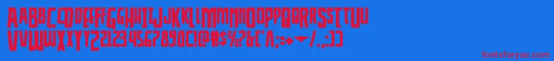 Thunderhawkdrop Font – Red Fonts on Blue Background