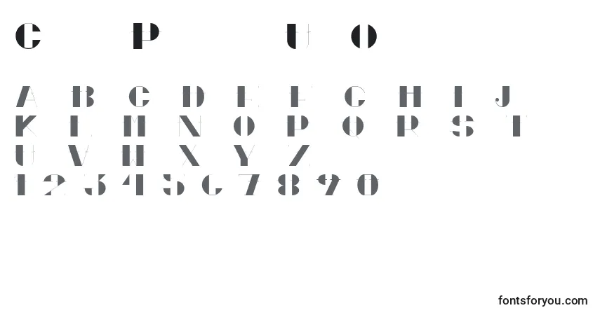 Czcionka CortesPersonalUseOnly – alfabet, cyfry, specjalne znaki