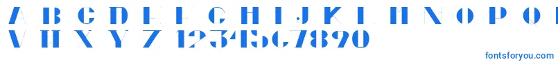 Шрифт CortesPersonalUseOnly – синие шрифты на белом фоне