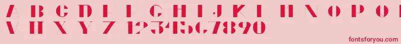 フォントCortesPersonalUseOnly – ピンクの背景に赤い文字
