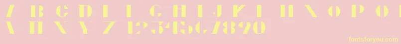 CortesPersonalUseOnly Font – Yellow Fonts on Pink Background