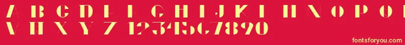 CortesPersonalUseOnly-fontti – keltaiset fontit punaisella taustalla