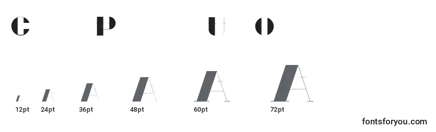 CortesPersonalUseOnly Font Sizes