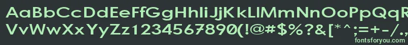 フォントBogStandard – 黒い背景に緑の文字