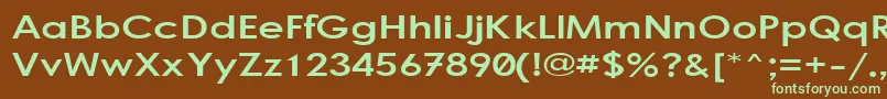 Шрифт BogStandard – зелёные шрифты на коричневом фоне